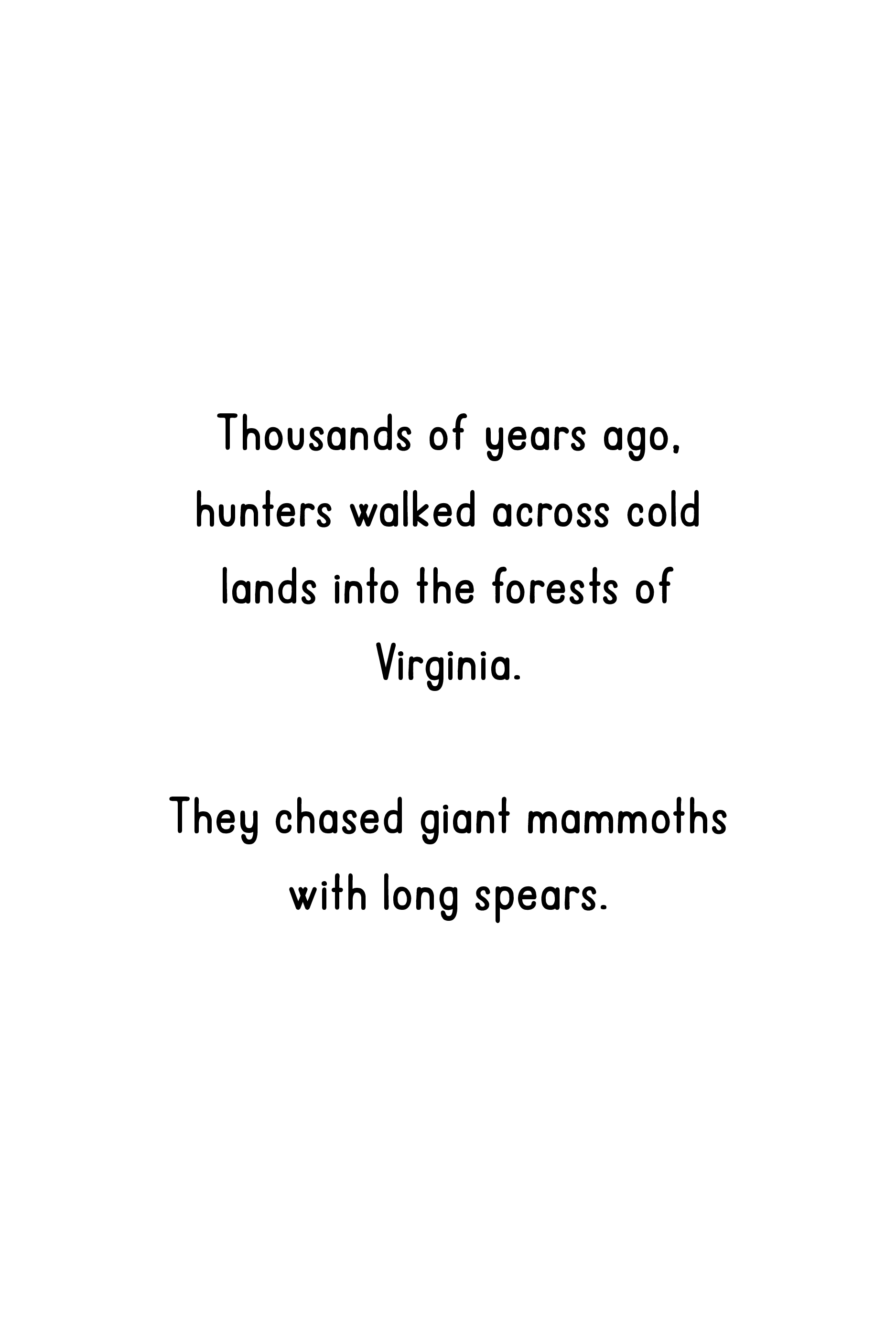 Original text page for the opening episode from The Story of Virginia