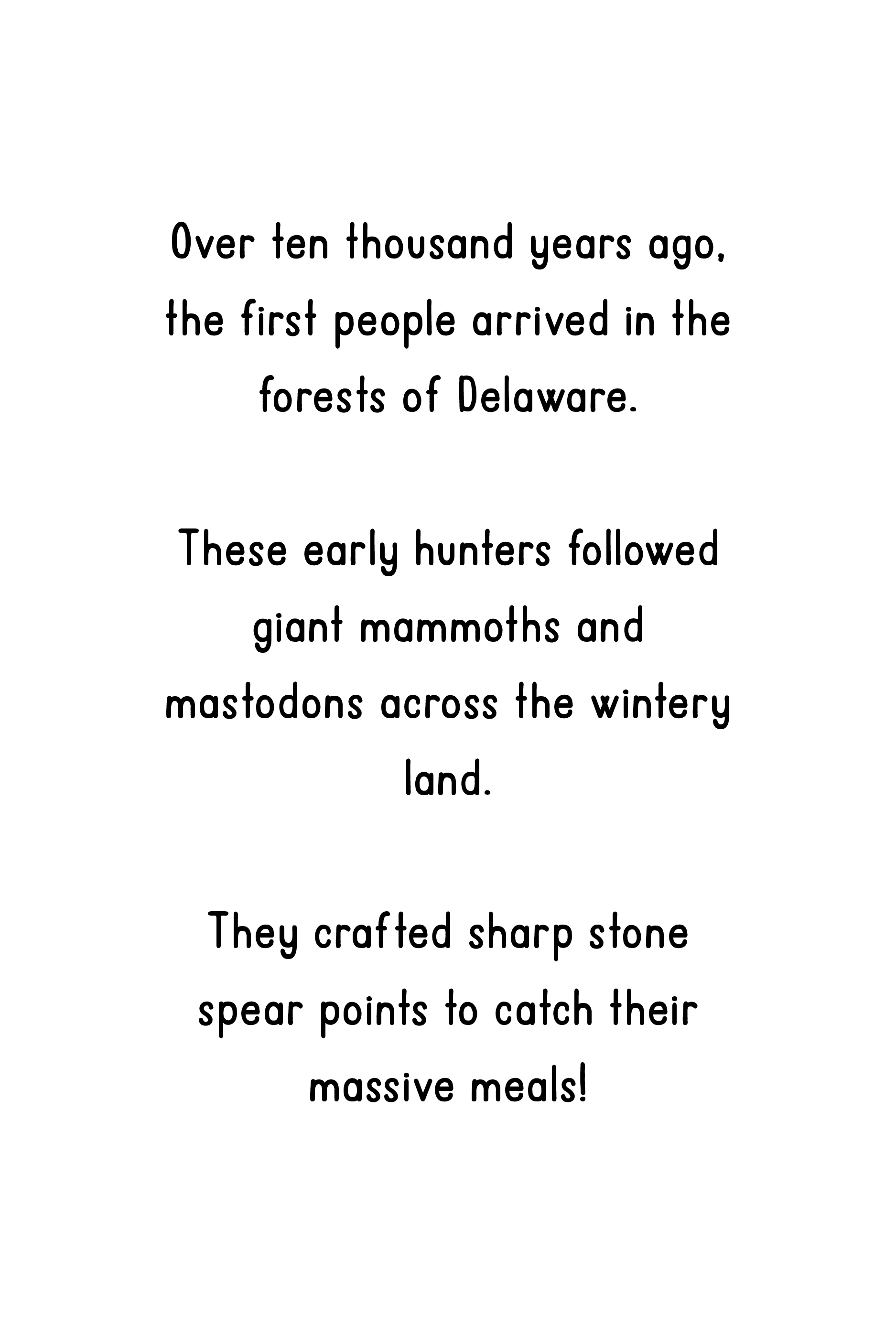 Original text page for the opening episode from The Story of Delaware